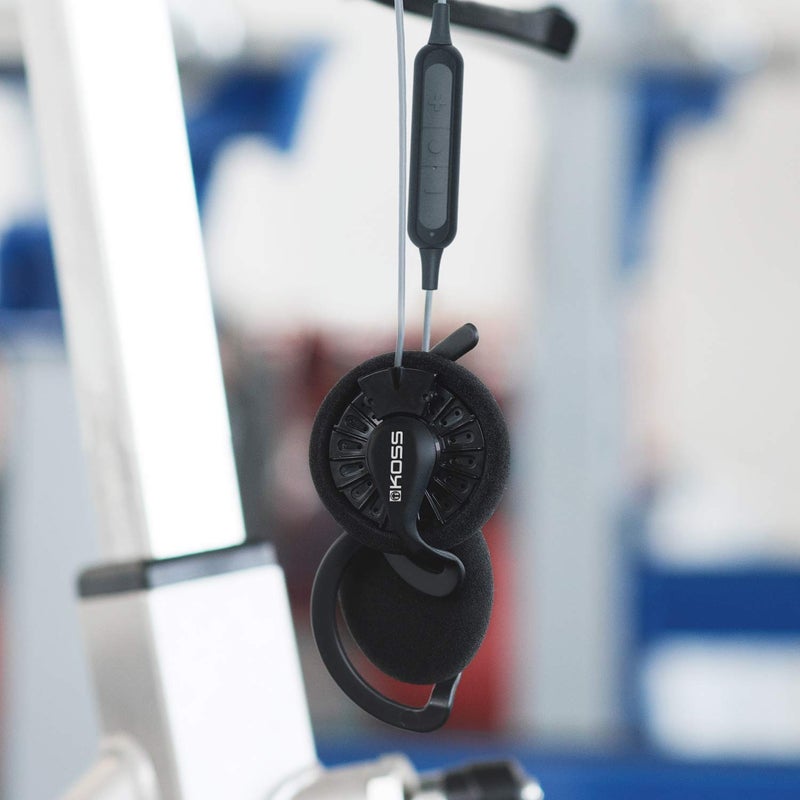 Koss KSC35 Wireless Bluetooth Ear Clip Headphones, USB-C, in-Line Microphone with Remote, 18+ Hour Battery Life, Black - Image 5